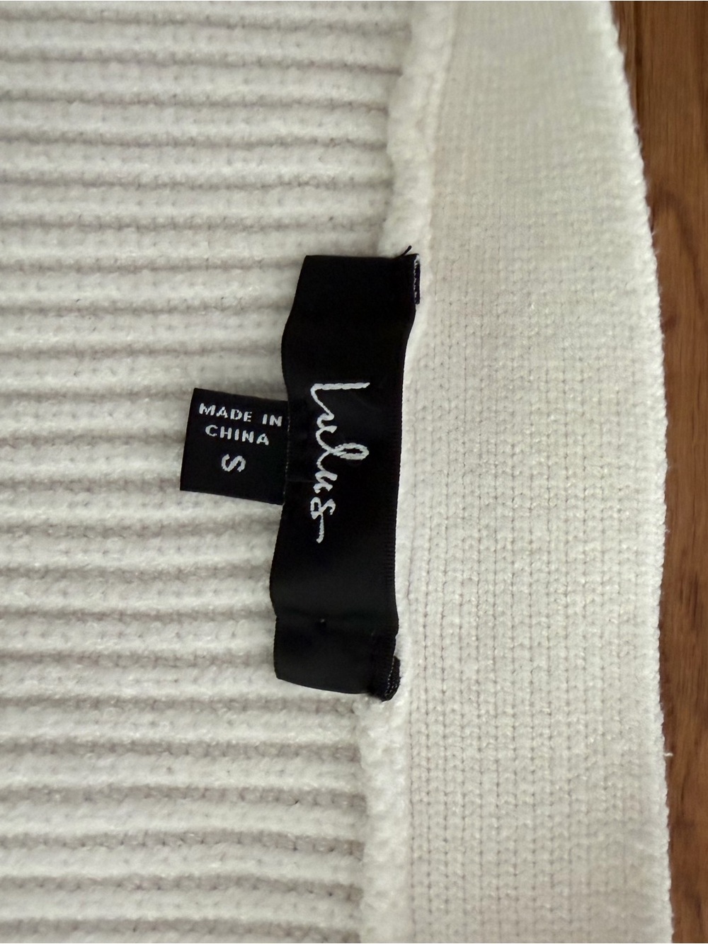 Lulu's Cream Ribbed V-Neck Button Cardigan - Picture 2 of 3